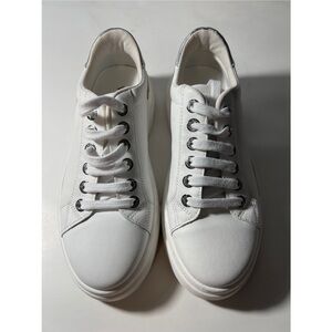 Mario Valentino White Leather Sneakers